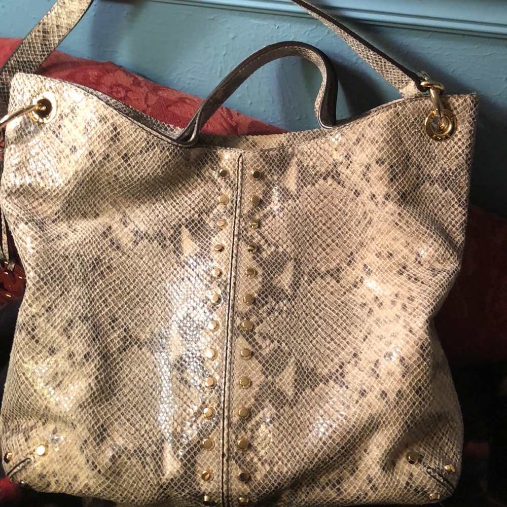 Michael Michael Kors snake leather tote